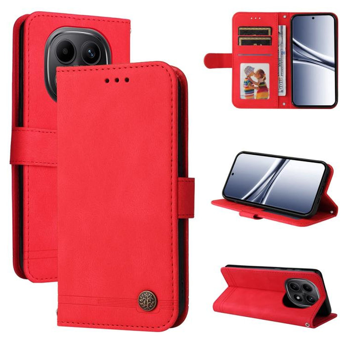 Funda de cuero para teléfono con botones de metal y diseño de árbol de la vida Skin Feel, For Redmi 15a 5G, For Redmi Turbo 5 Max 5G / Poco X8 Pro Max 5G, For Redmi Turbo 5 5G / Poco X8 Pro 5G, For Redmi Note 15 Pro+ 5G 163.3mm / Poco M8 Pro 5G        ...