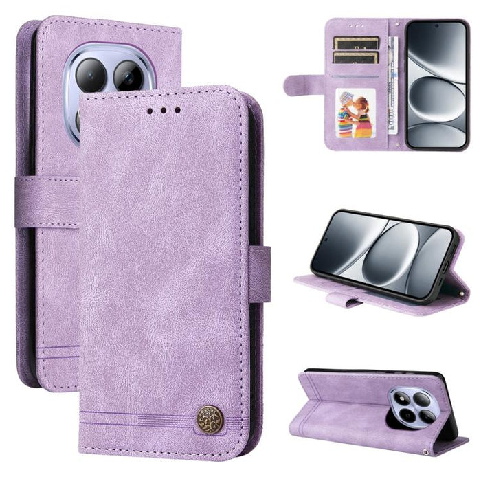 Funda de cuero para teléfono con botones de metal y diseño de árbol de la vida Skin Feel, For Redmi 15a 5G, For Redmi Turbo 5 Max 5G / Poco X8 Pro Max 5G, For Redmi Turbo 5 5G / Poco X8 Pro 5G, For Redmi Note 15 Pro+ 5G 163.3mm / Poco M8 Pro 5G        ...