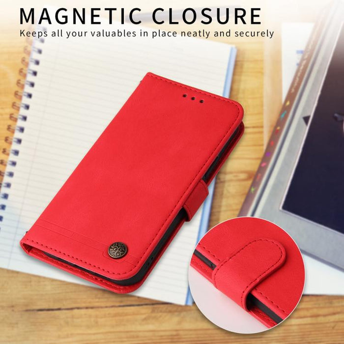 Funda de cuero para teléfono con botones de metal y diseño de árbol de la vida Skin Feel, For Redmi 15a 5G, For Redmi Turbo 5 Max 5G / Poco X8 Pro Max 5G, For Redmi Turbo 5 5G / Poco X8 Pro 5G, For Redmi Note 15 Pro+ 5G 163.3mm / Poco M8 Pro 5G        ...