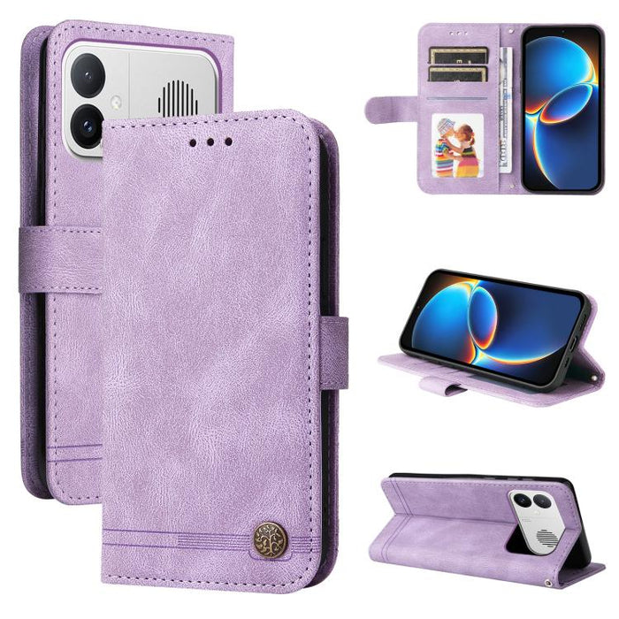Funda de cuero para teléfono con botones de metal y diseño de árbol de la vida Skin Feel, For Redmi 15a 5G, For Redmi Turbo 5 Max 5G / Poco X8 Pro Max 5G, For Redmi Turbo 5 5G / Poco X8 Pro 5G, For Redmi Note 15 Pro+ 5G 163.3mm / Poco M8 Pro 5G        ...