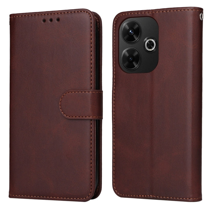 Funda para teléfono clásica de cuero con tapa y textura de becerro, For Redmi Note 14 4G 163.25mm Global, For Redmi Note 14 5G, For Redmi Note 14 Pro 5G / Note 14 Pro+ 5G, For Redmi 14C 4G, For Redmi K70 Ultra, For Redmi 13 4G / Note 13R