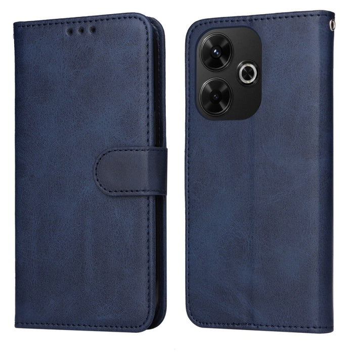 Funda para teléfono clásica de cuero con tapa y textura de becerro, For Redmi Note 14 4G 163.25mm Global, For Redmi Note 14 5G, For Redmi Note 14 Pro 5G / Note 14 Pro+ 5G, For Redmi 14C 4G, For Redmi K70 Ultra, For Redmi 13 4G / Note 13R