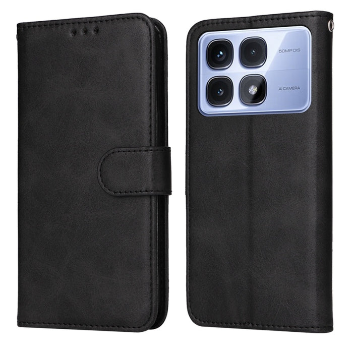 Funda para teléfono clásica de cuero con tapa y textura de becerro, For Redmi Note 14 4G 163.25mm Global, For Redmi Note 14 5G, For Redmi Note 14 Pro 5G / Note 14 Pro+ 5G, For Redmi 14C 4G, For Redmi K70 Ultra, For Redmi 13 4G / Note 13R