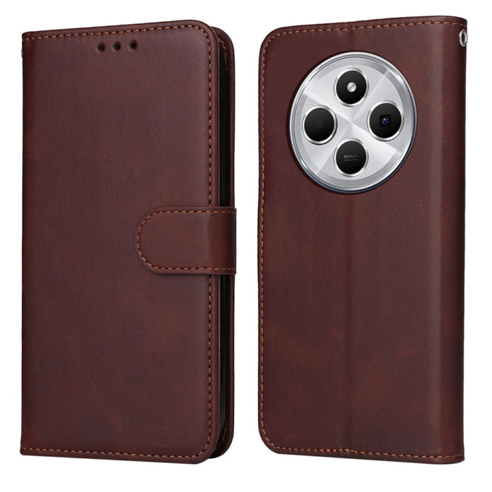 Funda para teléfono clásica de cuero con tapa y textura de becerro, For Redmi Note 14 4G 163.25mm Global, For Redmi Note 14 5G, For Redmi Note 14 Pro 5G / Note 14 Pro+ 5G, For Redmi 14C 4G, For Redmi K70 Ultra, For Redmi 13 4G / Note 13R