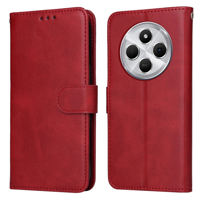 Funda para teléfono clásica de cuero con tapa y textura de becerro, For Redmi Note 14 4G 163.25mm Global, For Redmi Note 14 5G, For Redmi Note 14 Pro 5G / Note 14 Pro+ 5G, For Redmi 14C 4G, For Redmi K70 Ultra, For Redmi 13 4G / Note 13R