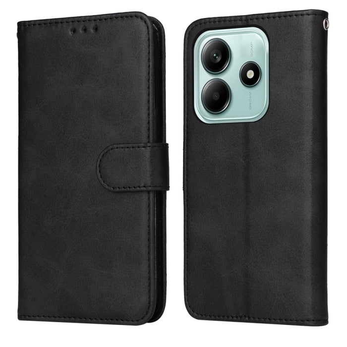 Funda para teléfono clásica de cuero con tapa y textura de becerro, For Redmi Note 14 4G 163.25mm Global, For Redmi Note 14 5G, For Redmi Note 14 Pro 5G / Note 14 Pro+ 5G, For Redmi 14C 4G, For Redmi K70 Ultra, For Redmi 13 4G / Note 13R