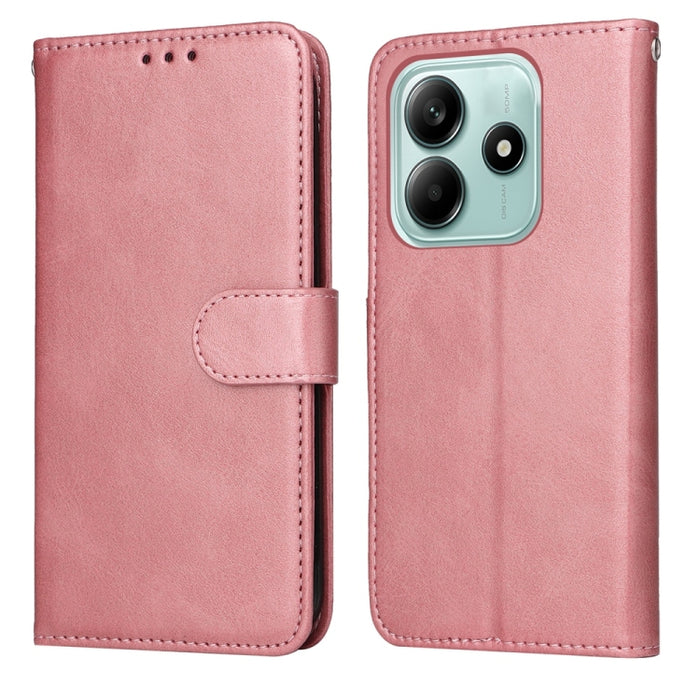 Funda para teléfono clásica de cuero con tapa y textura de becerro, For Redmi Note 14 4G 163.25mm Global, For Redmi Note 14 5G, For Redmi Note 14 Pro 5G / Note 14 Pro+ 5G, For Redmi 14C 4G, For Redmi K70 Ultra, For Redmi 13 4G / Note 13R