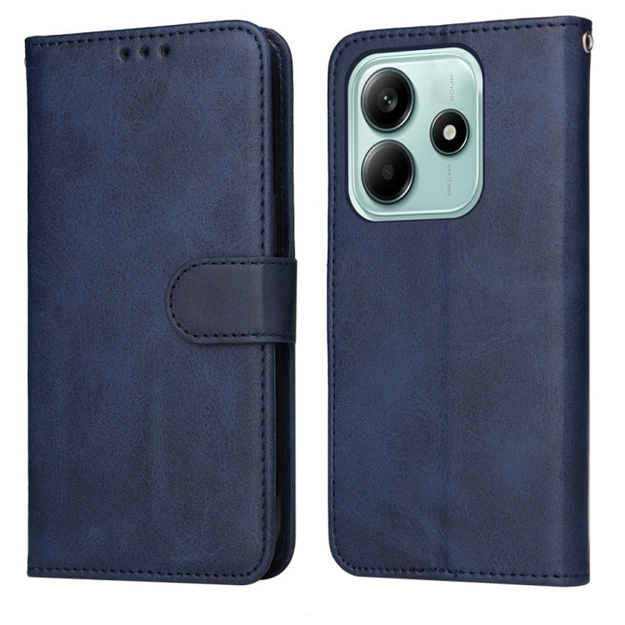 Funda para teléfono clásica de cuero con tapa y textura de becerro, For Redmi Note 14 4G 163.25mm Global, For Redmi Note 14 5G, For Redmi Note 14 Pro 5G / Note 14 Pro+ 5G, For Redmi 14C 4G, For Redmi K70 Ultra, For Redmi 13 4G / Note 13R