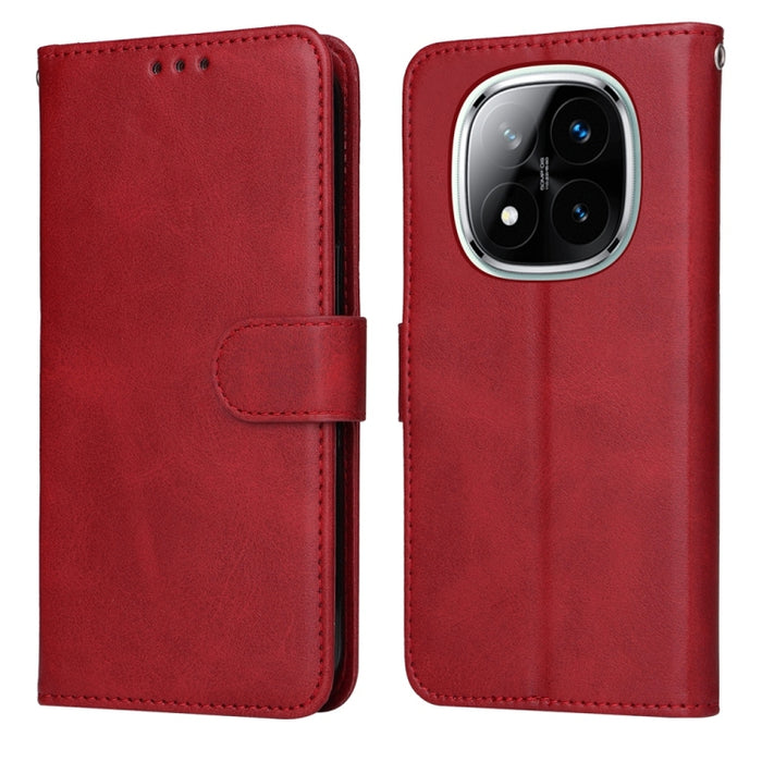 Funda para teléfono clásica de cuero con tapa y textura de becerro, For Redmi Note 14 4G 163.25mm Global, For Redmi Note 14 5G, For Redmi Note 14 Pro 5G / Note 14 Pro+ 5G, For Redmi 14C 4G, For Redmi K70 Ultra, For Redmi 13 4G / Note 13R