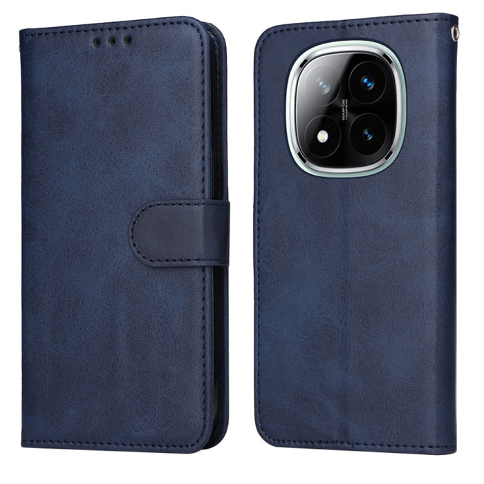 Funda para teléfono clásica de cuero con tapa y textura de becerro, For Redmi Note 14 4G 163.25mm Global, For Redmi Note 14 5G, For Redmi Note 14 Pro 5G / Note 14 Pro+ 5G, For Redmi 14C 4G, For Redmi K70 Ultra, For Redmi 13 4G / Note 13R