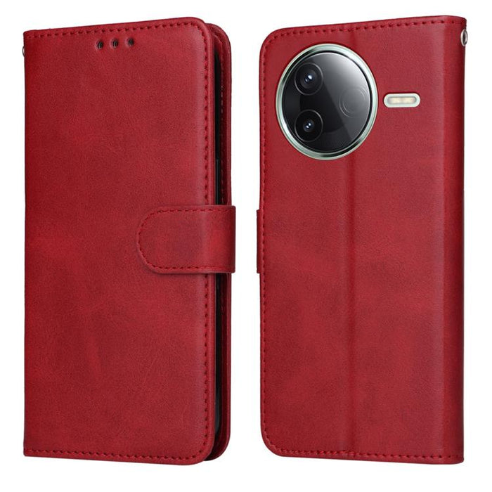Funda para teléfono clásica de cuero con tapa y textura de becerro, For Redmi Note 14 4G 163.25mm Global, For Redmi Note 14 5G, For Redmi Note 14 Pro 5G / Note 14 Pro+ 5G, For Redmi 14C 4G, For Redmi K70 Ultra, For Redmi 13 4G / Note 13R