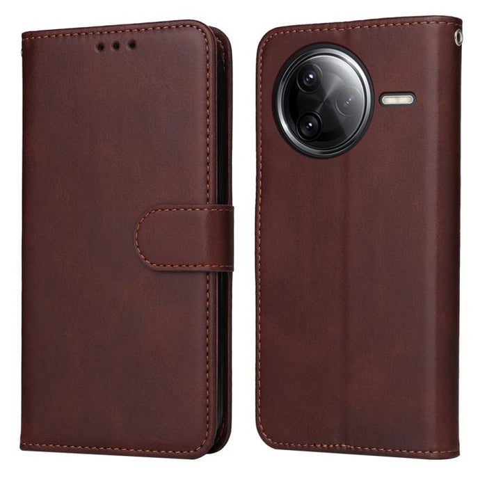 Funda para teléfono clásica de cuero con tapa y textura de becerro, For Redmi Note 14 4G 163.25mm Global, For Redmi Note 14 5G, For Redmi Note 14 Pro 5G / Note 14 Pro+ 5G, For Redmi 14C 4G, For Redmi K70 Ultra, For Redmi 13 4G / Note 13R