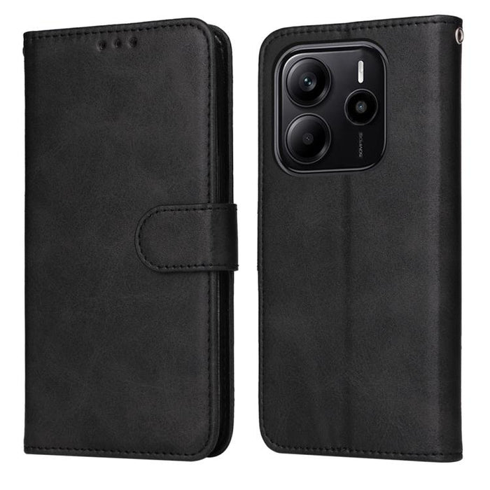Funda para teléfono clásica de cuero con tapa y textura de becerro, For Redmi Note 14 4G 163.25mm Global, For Redmi Note 14 5G, For Redmi Note 14 Pro 5G / Note 14 Pro+ 5G, For Redmi 14C 4G, For Redmi K70 Ultra, For Redmi 13 4G / Note 13R