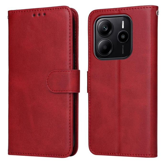 Funda para teléfono clásica de cuero con tapa y textura de becerro, For Redmi Note 14 4G 163.25mm Global, For Redmi Note 14 5G, For Redmi Note 14 Pro 5G / Note 14 Pro+ 5G, For Redmi 14C 4G, For Redmi K70 Ultra, For Redmi 13 4G / Note 13R