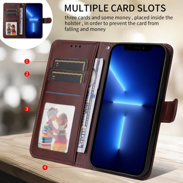 Funda para teléfono clásica de cuero con tapa y textura de becerro, For Redmi Note 14 4G 163.25mm Global, For Redmi Note 14 5G, For Redmi Note 14 Pro 5G / Note 14 Pro+ 5G, For Redmi 14C 4G, For Redmi K70 Ultra, For Redmi 13 4G / Note 13R