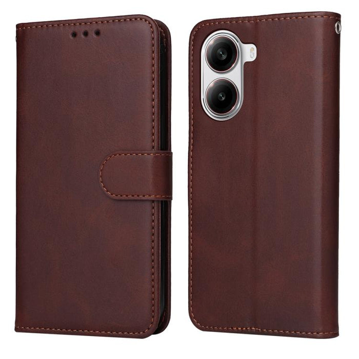 Funda para teléfono clásica de cuero con tapa y textura de becerro, For Redmi Note 14 4G 163.25mm Global, For Redmi Note 14 5G, For Redmi Note 14 Pro 5G / Note 14 Pro+ 5G, For Redmi 14C 4G, For Redmi K70 Ultra, For Redmi 13 4G / Note 13R