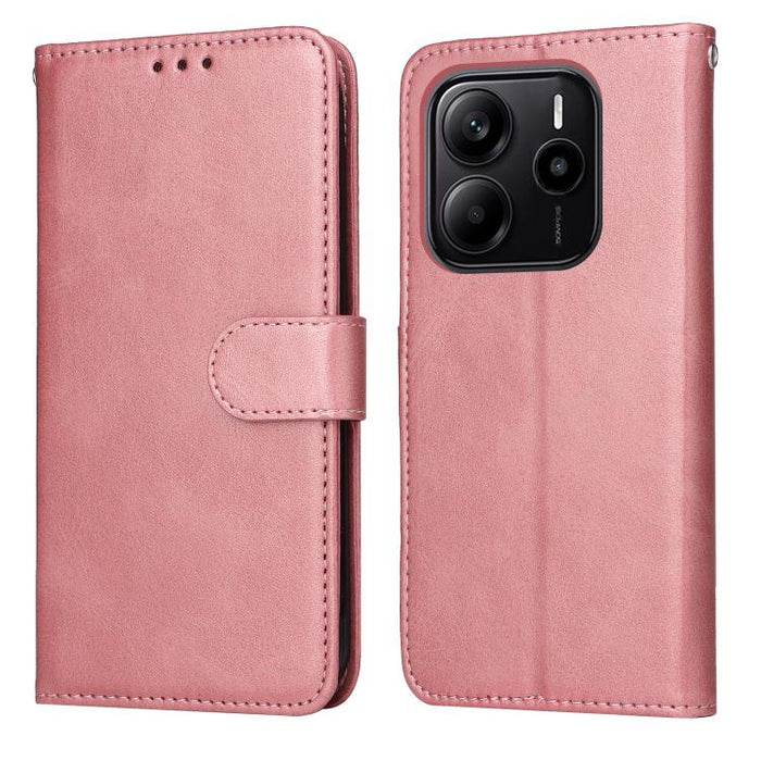 Funda para teléfono clásica de cuero con tapa y textura de becerro, For Redmi Note 14 4G 163.25mm Global, For Redmi Note 14 5G, For Redmi Note 14 Pro 5G / Note 14 Pro+ 5G, For Redmi 14C 4G, For Redmi K70 Ultra, For Redmi 13 4G / Note 13R