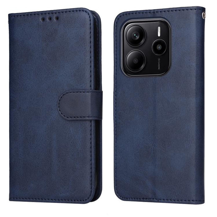 Funda para teléfono clásica de cuero con tapa y textura de becerro, For Redmi Note 14 4G 163.25mm Global, For Redmi Note 14 5G, For Redmi Note 14 Pro 5G / Note 14 Pro+ 5G, For Redmi 14C 4G, For Redmi K70 Ultra, For Redmi 13 4G / Note 13R