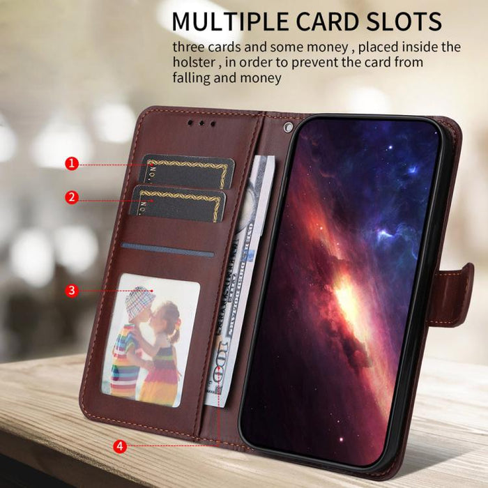 Funda para teléfono clásica de cuero con tapa y textura de becerro, For Redmi Note 14 4G 163.25mm Global, For Redmi Note 14 5G, For Redmi Note 14 Pro 5G / Note 14 Pro+ 5G, For Redmi 14C 4G, For Redmi K70 Ultra, For Redmi 13 4G / Note 13R