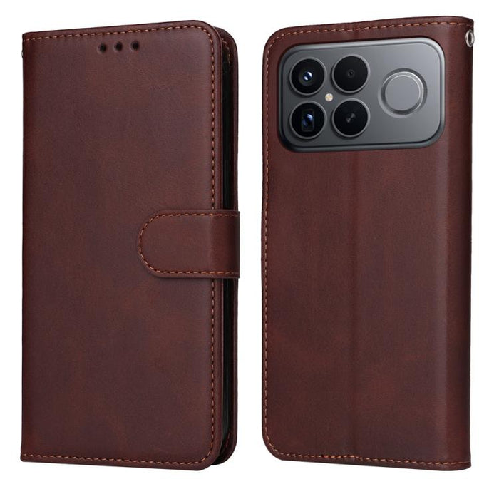 Funda para teléfono clásica de cuero con tapa y textura de becerro, For Redmi 15a 5G, For Redmi Turbo 5 Max 5G / Poco X8 Pro Max 5G, For Redmi Turbo 5 5G / Poco X8 Pro 5G, For Redmi Note 15 Pro+ 5G 163.3mm / Poco M8 Pro 5G                              ...