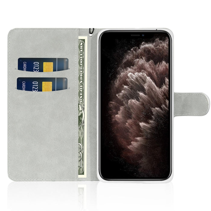 Estuche de cuero con tapa horizontal en polvo brillante con ranuras para tarjetas y soporte y cordón, For iPhone 12 / 12 Pro, For iPhone 12 Pro Max