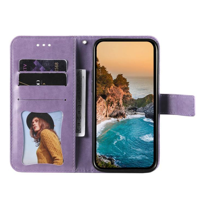 Funda para teléfono de cuero con estampado de flores de siete pétalos, For Redmi Note 14 4G 163.25mm Global, For Redmi Note 14 5G, For Redmi Note 14 Pro 5G / Note 14 Pro+ 5G, For Redmi 14C 4G, For Redmi K70 Ultra, For Redmi 13 4G / Redmi Note 13R