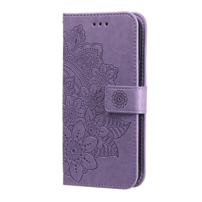 Funda para teléfono de cuero con estampado de flores de siete pétalos, For Redmi Note 14 4G 163.25mm Global, For Redmi Note 14 5G, For Redmi Note 14 Pro 5G / Note 14 Pro+ 5G, For Redmi 14C 4G, For Redmi K70 Ultra, For Redmi 13 4G / Redmi Note 13R