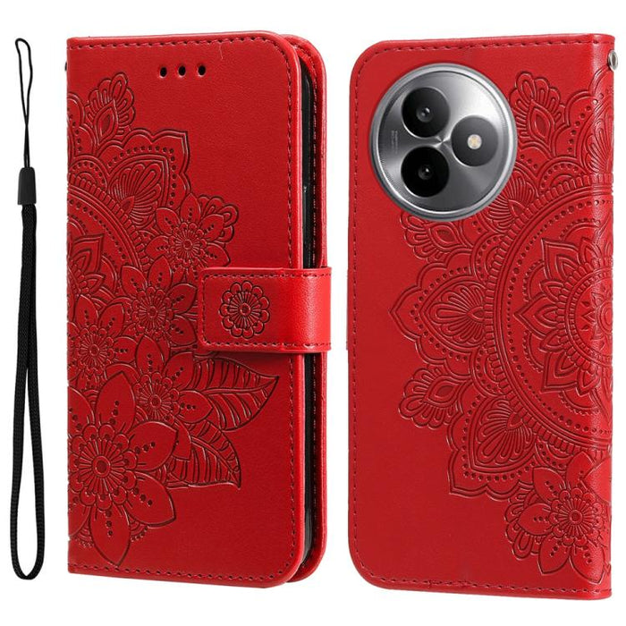 Funda para teléfono de cuero con estampado de flores de siete pétalos, For Redmi 15a 5G, For Redmi Turbo 5 Max 5G / Poco X8 Pro Max 5G, For Redmi Turbo 5 5G / Poco X8 Pro 5G, For Redmi Note 15 Pro+ 5G 163.3mm / Poco M8 Pro 5G                           ...