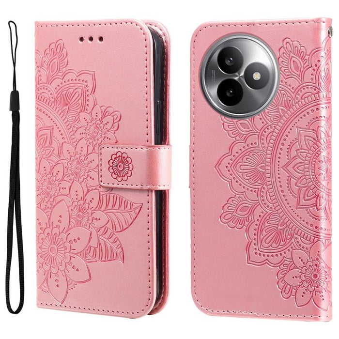 Funda para teléfono de cuero con estampado de flores de siete pétalos, For Redmi 15a 5G, For Redmi Turbo 5 Max 5G / Poco X8 Pro Max 5G, For Redmi Turbo 5 5G / Poco X8 Pro 5G, For Redmi Note 15 Pro+ 5G 163.3mm / Poco M8 Pro 5G                           ...