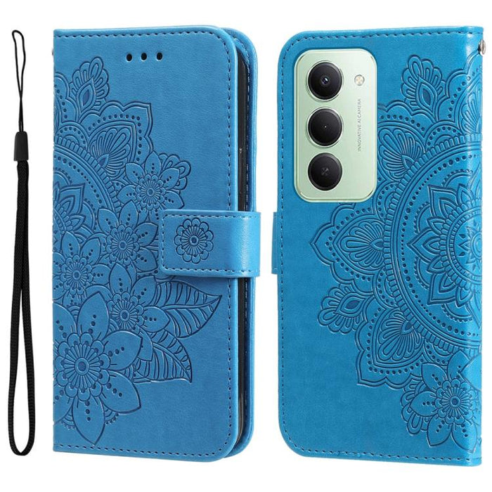 Funda para teléfono de cuero con estampado de flores de siete pétalos, For Redmi 15a 5G, For Redmi Turbo 5 Max 5G / Poco X8 Pro Max 5G, For Redmi Turbo 5 5G / Poco X8 Pro 5G, For Redmi Note 15 Pro+ 5G 163.3mm / Poco M8 Pro 5G                           ...