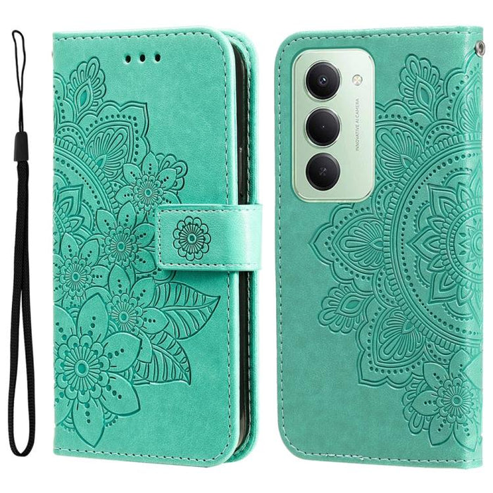 Funda para teléfono de cuero con estampado de flores de siete pétalos, For Redmi 15a 5G, For Redmi Turbo 5 Max 5G / Poco X8 Pro Max 5G, For Redmi Turbo 5 5G / Poco X8 Pro 5G, For Redmi Note 15 Pro+ 5G 163.3mm / Poco M8 Pro 5G                           ...