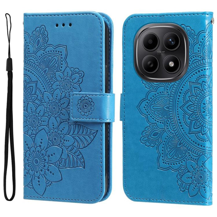 Funda para teléfono de cuero con estampado de flores de siete pétalos, For Redmi 15a 5G, For Redmi Turbo 5 Max 5G / Poco X8 Pro Max 5G, For Redmi Turbo 5 5G / Poco X8 Pro 5G, For Redmi Note 15 Pro+ 5G 163.3mm / Poco M8 Pro 5G                           ...