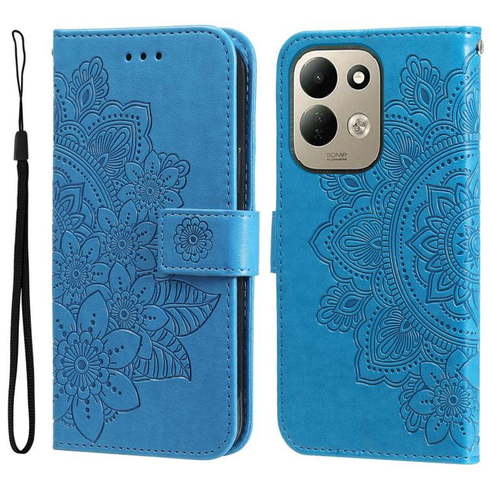 Funda para teléfono de cuero con estampado de flores de siete pétalos, For Redmi 15a 5G, For Redmi Turbo 5 Max 5G / Poco X8 Pro Max 5G, For Redmi Turbo 5 5G / Poco X8 Pro 5G, For Redmi Note 15 Pro+ 5G 163.3mm / Poco M8 Pro 5G                           ...