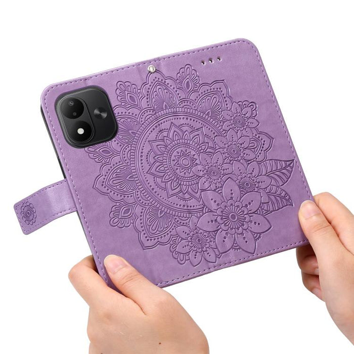 Funda para teléfono de cuero con estampado de flores de siete pétalos, For Redmi 15a 5G, For Redmi Turbo 5 Max 5G / Poco X8 Pro Max 5G, For Redmi Turbo 5 5G / Poco X8 Pro 5G, For Redmi Note 15 Pro+ 5G 163.3mm / Poco M8 Pro 5G                           ...