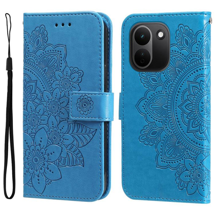 Funda para teléfono de cuero con estampado de flores de siete pétalos, For Redmi 15a 5G, For Redmi Turbo 5 Max 5G / Poco X8 Pro Max 5G, For Redmi Turbo 5 5G / Poco X8 Pro 5G, For Redmi Note 15 Pro+ 5G 163.3mm / Poco M8 Pro 5G                           ...