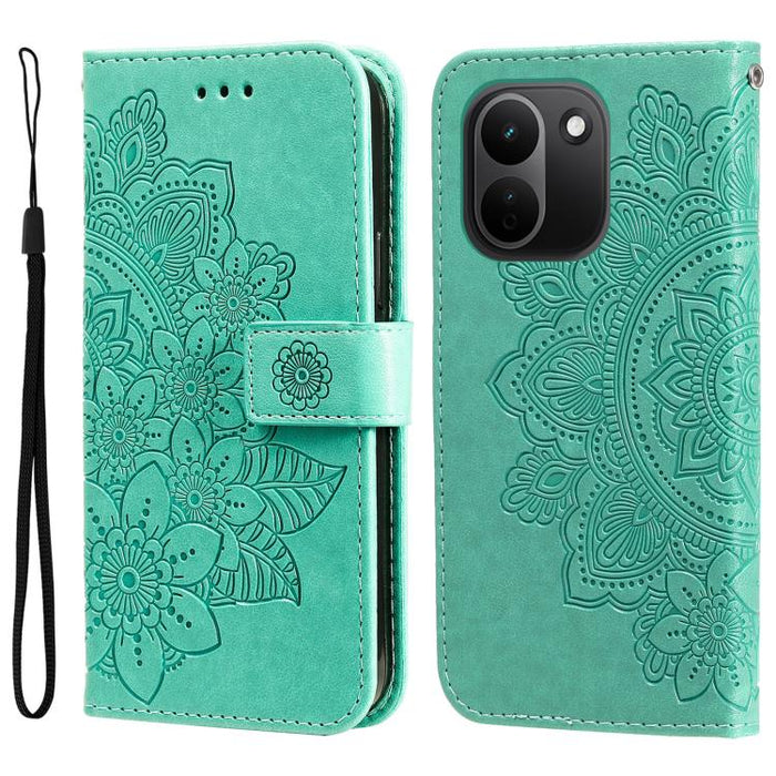 Funda para teléfono de cuero con estampado de flores de siete pétalos, For Redmi 15a 5G, For Redmi Turbo 5 Max 5G / Poco X8 Pro Max 5G, For Redmi Turbo 5 5G / Poco X8 Pro 5G, For Redmi Note 15 Pro+ 5G 163.3mm / Poco M8 Pro 5G                           ...