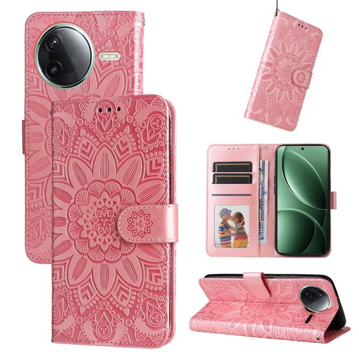 Funda para teléfono de piel con girasoles en relieve, For Redmi 15a 5G, For Redmi Turbo 5 Max 5G / Poco X8 Pro Max 5G, For Redmi Turbo 5 5G / Poco X8 Pro 5G, For Redmi Note 15 Pro+ 5G 163.3mm / Poco M8 Pro 5G                                            ...
