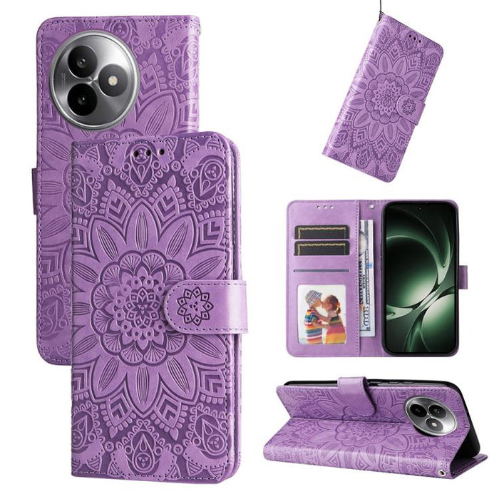 Funda para teléfono de piel con girasoles en relieve, For Redmi 15a 5G, For Redmi Turbo 5 Max 5G / Poco X8 Pro Max 5G, For Redmi Turbo 5 5G / Poco X8 Pro 5G, For Redmi Note 15 Pro+ 5G 163.3mm / Poco M8 Pro 5G                                            ...