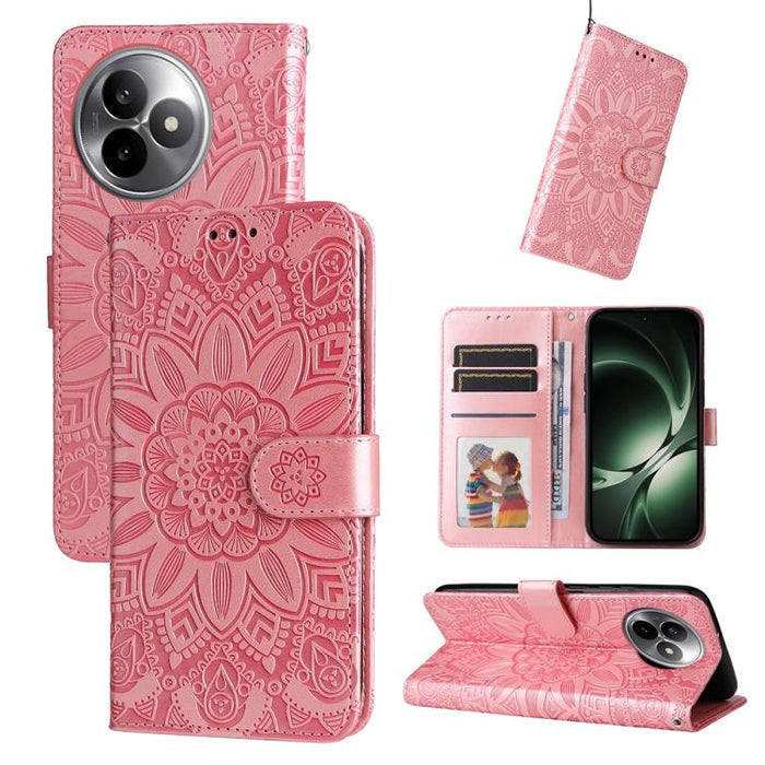 Funda para teléfono de piel con girasoles en relieve, For Redmi 15a 5G, For Redmi Turbo 5 Max 5G / Poco X8 Pro Max 5G, For Redmi Turbo 5 5G / Poco X8 Pro 5G, For Redmi Note 15 Pro+ 5G 163.3mm / Poco M8 Pro 5G                                            ...