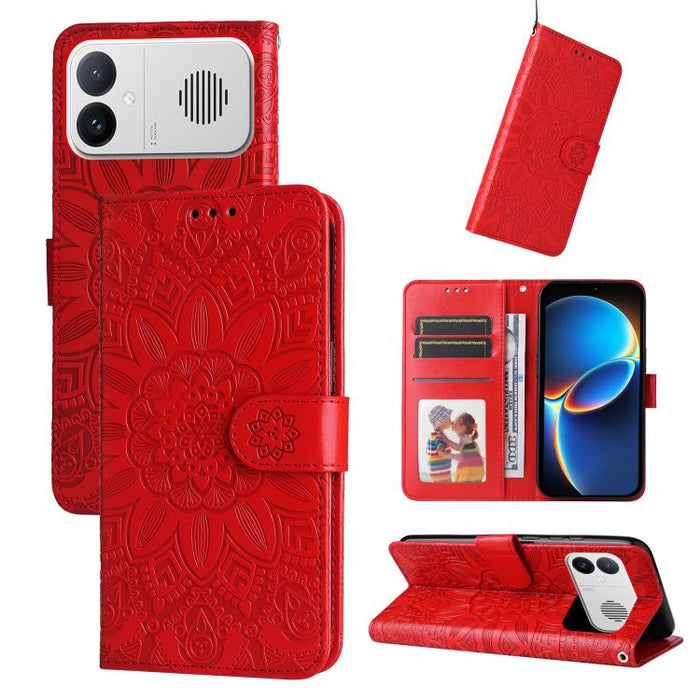 Funda para teléfono de piel con girasoles en relieve, For Redmi 15a 5G, For Redmi Turbo 5 Max 5G / Poco X8 Pro Max 5G, For Redmi Turbo 5 5G / Poco X8 Pro 5G, For Redmi Note 15 Pro+ 5G 163.3mm / Poco M8 Pro 5G                                            ...