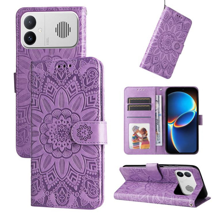 Funda para teléfono de piel con girasoles en relieve, For Redmi 15a 5G, For Redmi Turbo 5 Max 5G / Poco X8 Pro Max 5G, For Redmi Turbo 5 5G / Poco X8 Pro 5G, For Redmi Note 15 Pro+ 5G 163.3mm / Poco M8 Pro 5G                                            ...