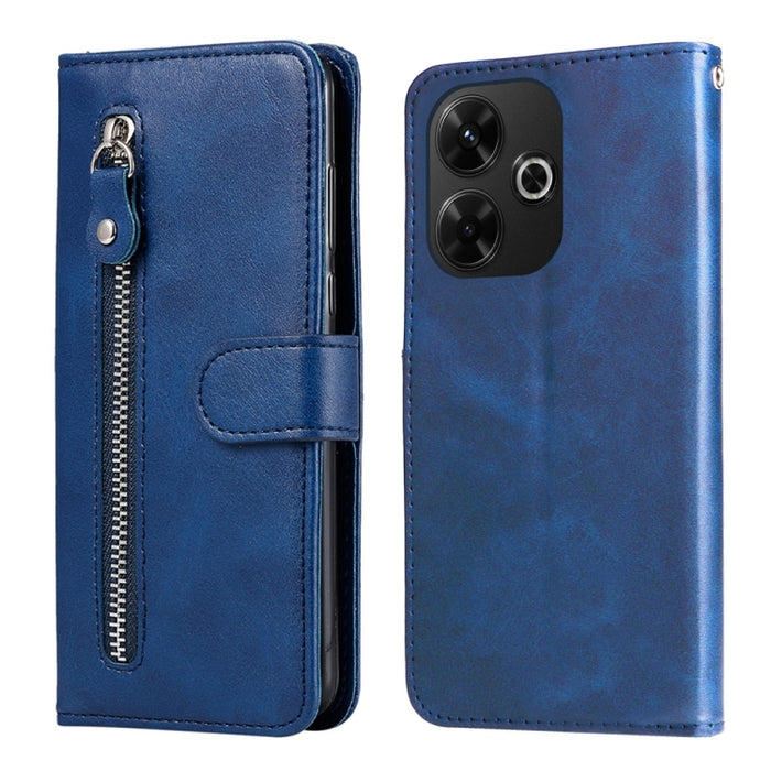 Funda para teléfono de cuero con cremallera y textura de becerro a la moda, For Redmi Note 14 4G 163.25mm Global, For Redmi Note 14 5G, For Redmi Note 14 Pro 5G / Note 14 Pro+ 5G, For Redmi 14C 4G, For Redmi K70 Ultra, For Redmi 13 4G / Redmi Note 13R
