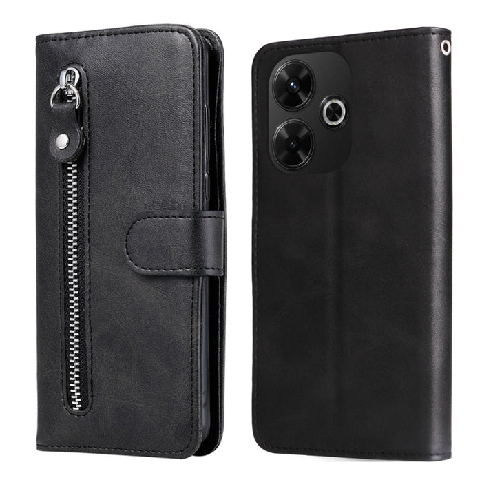 Funda para teléfono de cuero con cremallera y textura de becerro a la moda, For Redmi Note 14 4G 163.25mm Global, For Redmi Note 14 5G, For Redmi Note 14 Pro 5G / Note 14 Pro+ 5G, For Redmi 14C 4G, For Redmi K70 Ultra, For Redmi 13 4G / Redmi Note 13R