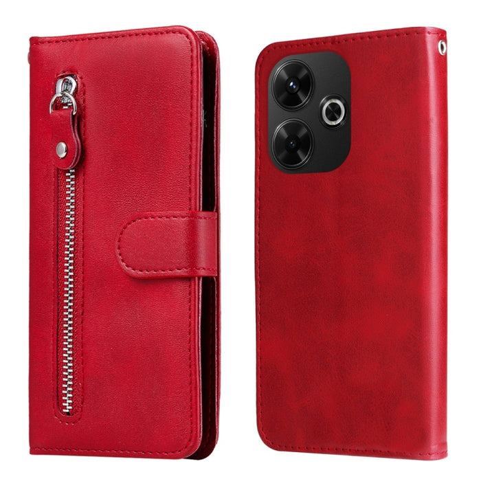 Funda para teléfono de cuero con cremallera y textura de becerro a la moda, For Redmi Note 14 4G 163.25mm Global, For Redmi Note 14 5G, For Redmi Note 14 Pro 5G / Note 14 Pro+ 5G, For Redmi 14C 4G, For Redmi K70 Ultra, For Redmi 13 4G / Redmi Note 13R