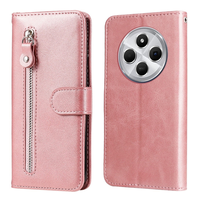 Funda para teléfono de cuero con cremallera y textura de becerro a la moda, For Redmi Note 14 4G 163.25mm Global, For Redmi Note 14 5G, For Redmi Note 14 Pro 5G / Note 14 Pro+ 5G, For Redmi 14C 4G, For Redmi K70 Ultra, For Redmi 13 4G / Redmi Note 13R