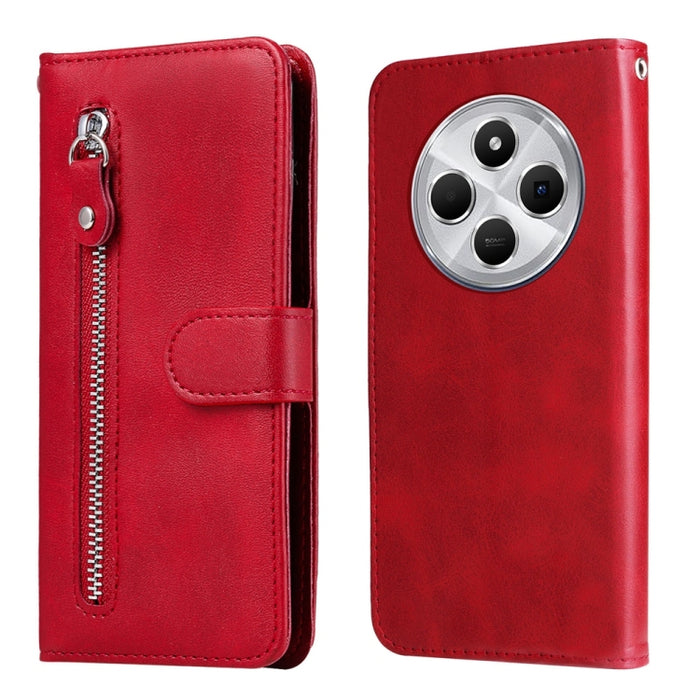Funda para teléfono de cuero con cremallera y textura de becerro a la moda, For Redmi Note 14 4G 163.25mm Global, For Redmi Note 14 5G, For Redmi Note 14 Pro 5G / Note 14 Pro+ 5G, For Redmi 14C 4G, For Redmi K70 Ultra, For Redmi 13 4G / Redmi Note 13R