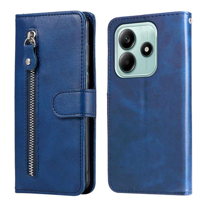 Funda para teléfono de cuero con cremallera y textura de becerro a la moda, For Redmi Note 14 4G 163.25mm Global, For Redmi Note 14 5G, For Redmi Note 14 Pro 5G / Note 14 Pro+ 5G, For Redmi 14C 4G, For Redmi K70 Ultra, For Redmi 13 4G / Redmi Note 13R