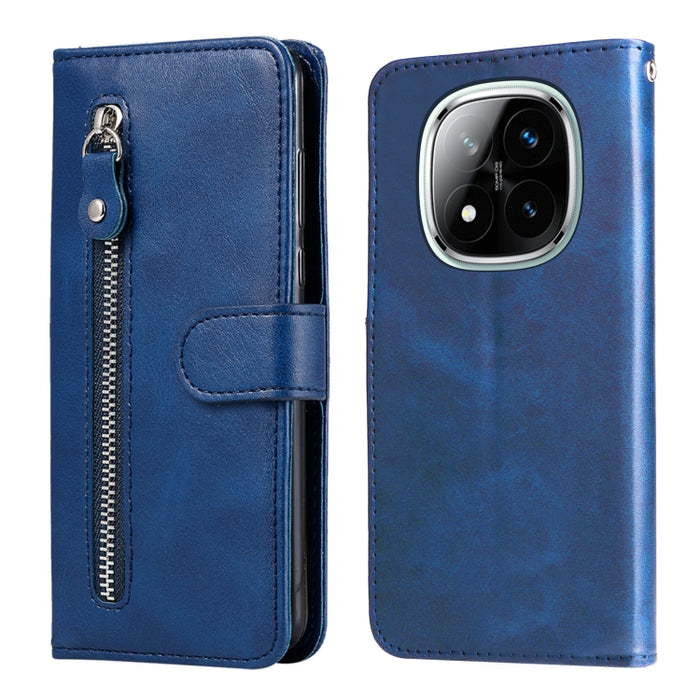 Funda para teléfono de cuero con cremallera y textura de becerro a la moda, For Redmi Note 14 4G 163.25mm Global, For Redmi Note 14 5G, For Redmi Note 14 Pro 5G / Note 14 Pro+ 5G, For Redmi 14C 4G, For Redmi K70 Ultra, For Redmi 13 4G / Redmi Note 13R