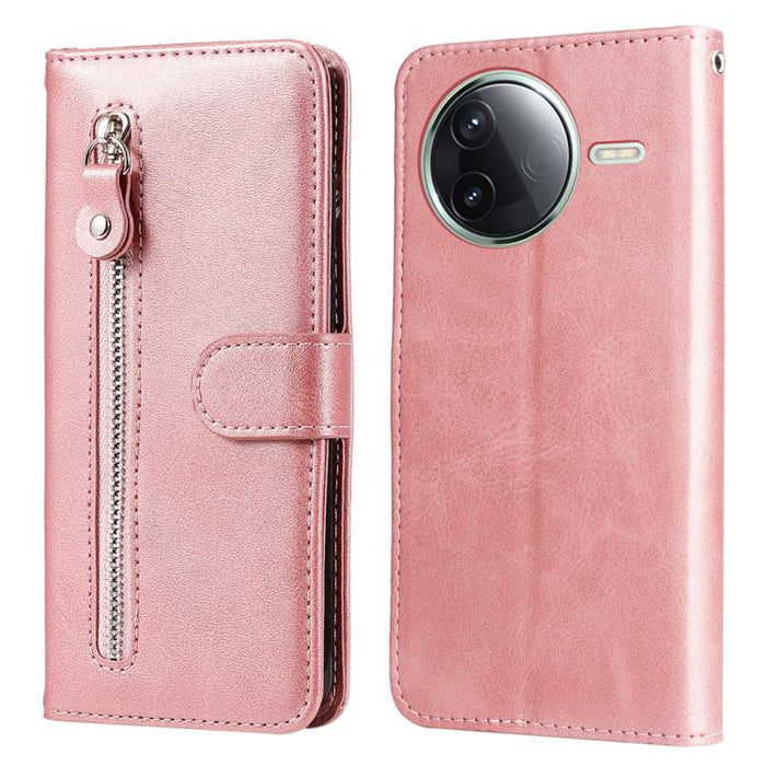 Funda para teléfono de cuero con cremallera y textura de becerro a la moda, For Redmi 15a 5G, For Redmi Turbo 5 Max 5G / Poco X8 Pro Max 5G, For Redmi Turbo 5 5G / Poco X8 Pro 5G, For Redmi Note 15 Pro+ 5G 163.3mm / Poco M8 Pro 5G                      ...