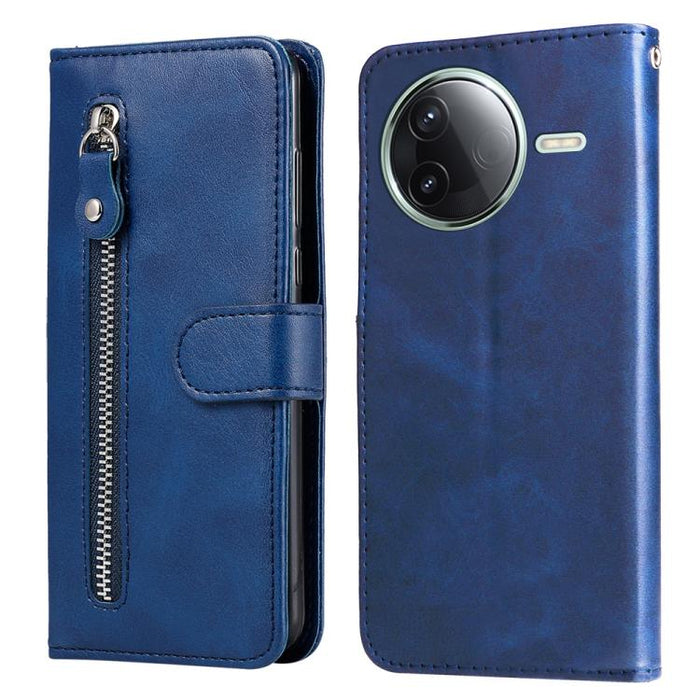 Funda para teléfono de cuero con cremallera y textura de becerro a la moda, For Redmi 15a 5G, For Redmi Turbo 5 Max 5G / Poco X8 Pro Max 5G, For Redmi Turbo 5 5G / Poco X8 Pro 5G, For Redmi Note 15 Pro+ 5G 163.3mm / Poco M8 Pro 5G                      ...